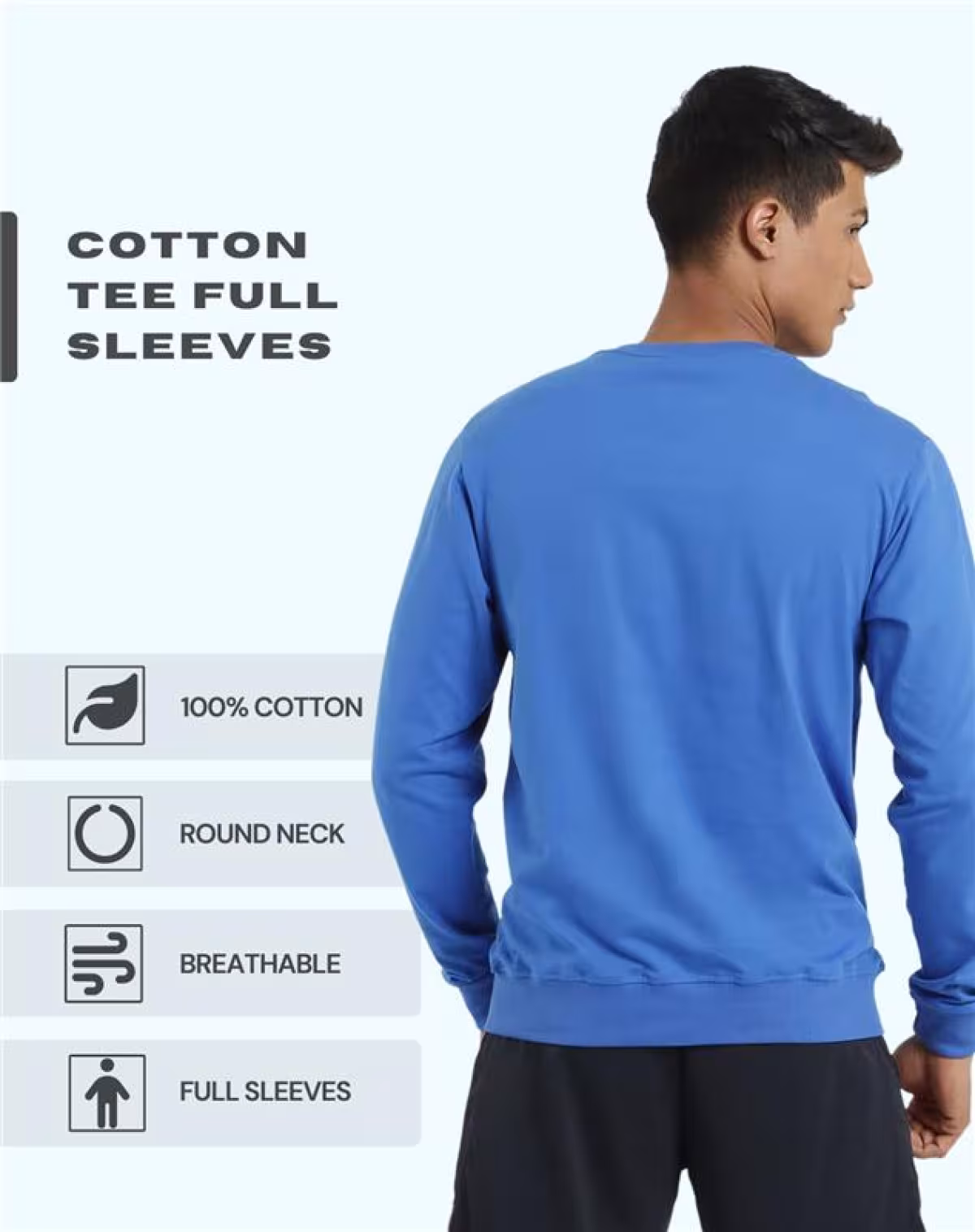 Athlete Mens Cotton Tee Full Sleeve