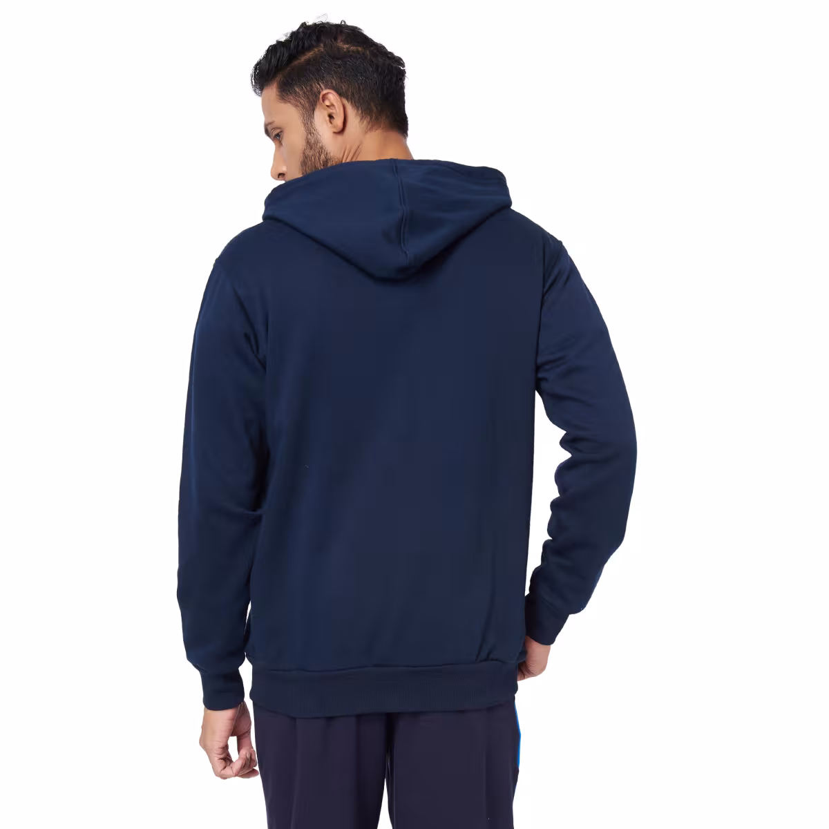 Athlete Mens Hoodie Zip in Navy, image 5